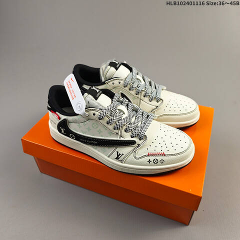 Nike Air Jordan 1 Low Cream Black White With Mint Green Accents And Red Details 36 45B Casual - Women's (BS-63599)