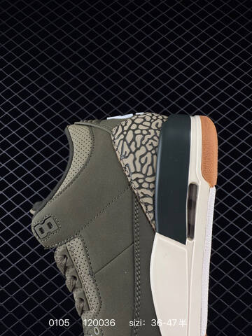 Jordan Air Jordan 3 Retro SE Dark Olive Light Beige Black Gum Brown EU 36-47 Basketball Shoe - Unisex BS-79894