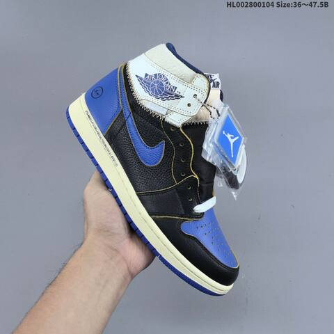 Air Jordan Air Jordan 1 Retro High OG Black Royal Blue Cream 36 47 5 Basketball - Unisex (BS-67118)