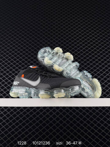 Nike Off-White x Air VaporMax Flyknit Black White And White Cream EU 36-47 5 Running - Unisex (BS-73428)