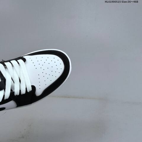 Jordan Air Jordan 1 Low Black White Silver Pink 36 46B Lifestyle - Women's (BS-65961)