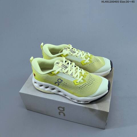 On Cloudsurfer Trail 2 Black White Gray Neon Yellow EU 36-45 Trail Shoe Trail Running Sneakers - Unisex (BS-69637)