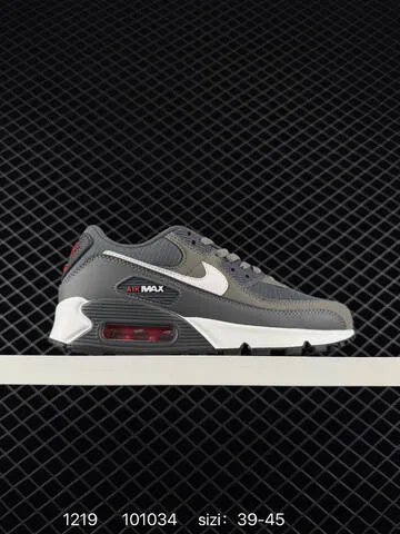 Nike Air Max 90 Grey Black White With Red Air Unit 39-45 Lifestyle - Unisex BS-73607