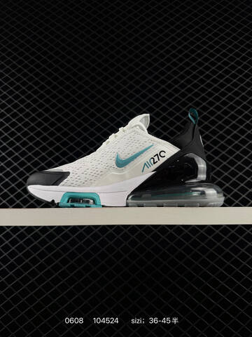 Nike Air Max 270 Flyknit White Black Teal Clear EU 36-45 Running - Unisex (BS-70888)