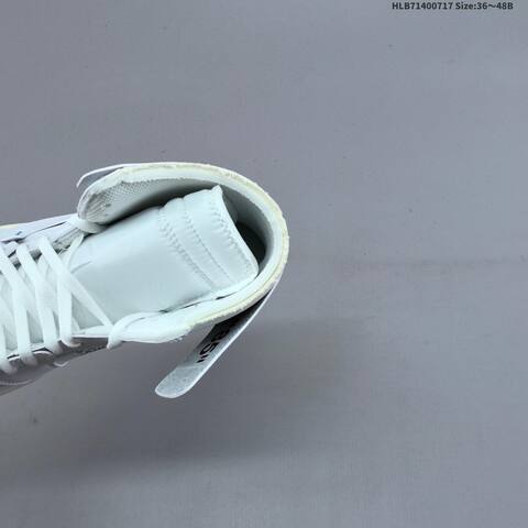 Nike Off-White x Air Jordan 1 Retro High OG White Cream With Gray Suede And Orange Blue Accents 36 48B Casual - Women's (BS-66145)