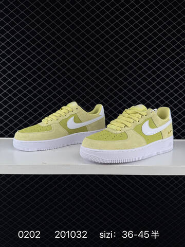Nike Air Force 1 07 Yellow-green White 36-45 Lifestyle - Unisex (BS-72844)