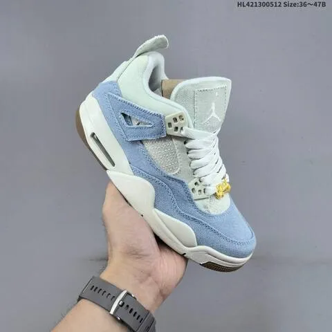 Jordan Air Jordan 4 Retro OG Light Blue White EU 36-47 Basketball - Unisex BS-65976