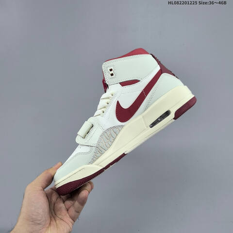 Jordan Air Jordan Legacy 312 White Burgundy Cream Gold 36 46B Lifestyle - Women's (BS-67276)