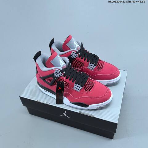 Jordan Air Jordan 4 Retro Toro Bravo Red Black White Grey 40-48 5 Basketball - Men's (BS-66082)