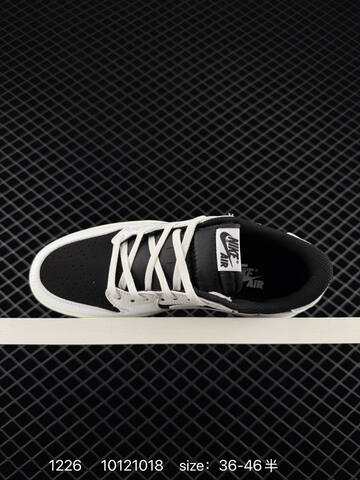 Jordan Fragment x Travis Scott x Air Jordan 1 Low Black White Sail EU 36-46 Sneaker - Unisex BS-79988