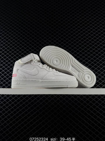 Nike Air Force 1 Mid 07 Light Grey White Red EU 39-45 Lifestyle - Unisex (BS-70080)
