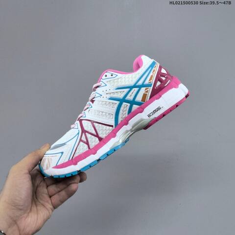 ASICS GEL-KAYANO 20 White Pink Blue Burgundy 39 5-47 Running Shoe Running Sneakers - Unisex (BS-68787)