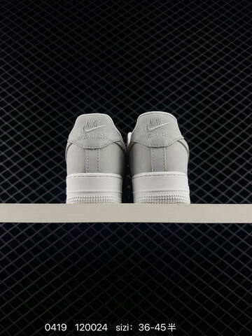Nike Air Force 1 07 Low Light Smoke Grey White Mesh EU 36-45 With Half Sizes Lifestyle - Unisex BS-72002