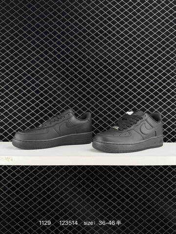 Nike Air Force 1 07 Triple Black EU 36-46 5 Casual - Unisex (BS-73939)