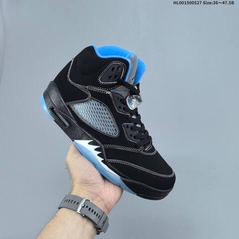Jordan Air Jordan 5 Retro Black University Blue 36 47 5 Basketball - Unisex BS-65853