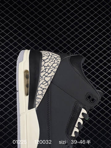 Jordan Air Jordan 3 Black Off White Gray EU 39-46 Basketball Shoe - Unisex (BS-79777)