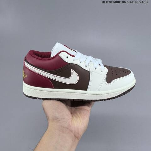 Jordan Air Jordan 1 Low OG White Brown Burgundy EU 36-46 Basketball - Unisex (BS-67074)