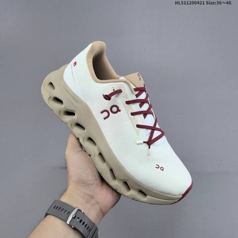 On Cloudtilt White Beige Burgundy EU 36-46 Running Shoe Running Sneakers - Unisex BS-69590