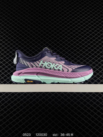 HOKA ONE ONE Speedgoat 4 Wide Navy Purple Mint Green EU 36-45 Trail Shoe Trail Running Sneakers Unisex BS-86224