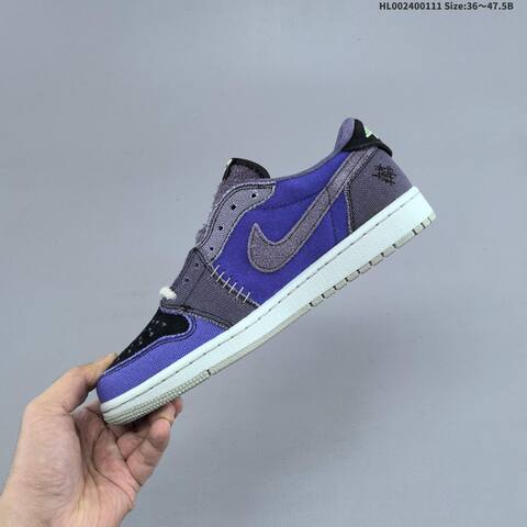 Jordan Air Jordan 1 Low OG Zion Williamson Regency Purple Dark Raisin Black 36-47 5 Basketball - Unisex (BS-67012)