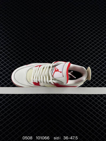 Jordan Air Jordan 4 Retro White Red Cream Dark Grey EU 36-47 5 Basketball - Unisex (BS-71608)