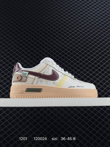 Nike Air Force 1 07 White Black Beige Multicolor Trim 36 45 Lifestyle - Unisex (BS-73905)