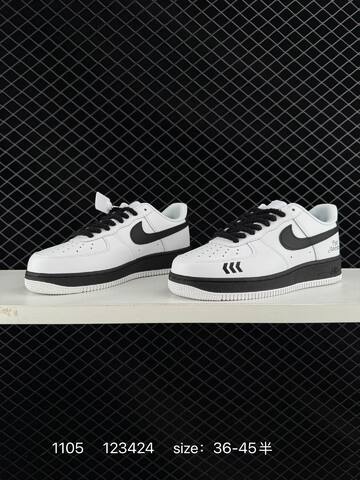 Nike Air Force 1 White Black EU 36-45 Lifestyle - Unisex (BS-74364)