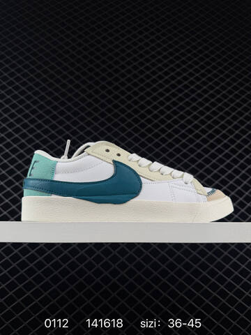 Nike Blazer Low 77 Jumbo DQ1470-141 White Light Blue EU 36-45 Casual - Unisex (BS-73187)