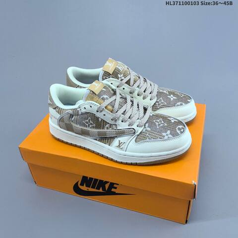Jordan Air Jordan 1 Low x Travis Scott White Black Red EU 36-45 Lifestyle - Unisex (BS-67128)