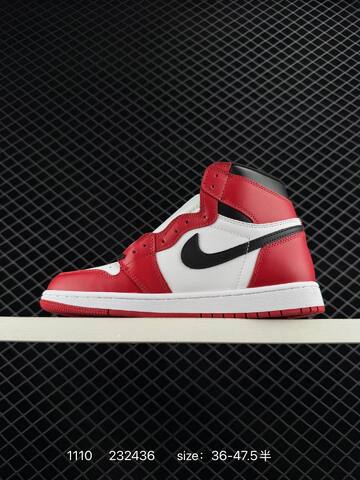 Jordan Air Jordan 1 Retro High 555088-101 White Red Black EU 36-47 5 Basketball Shoe - Unisex (BS-80315)