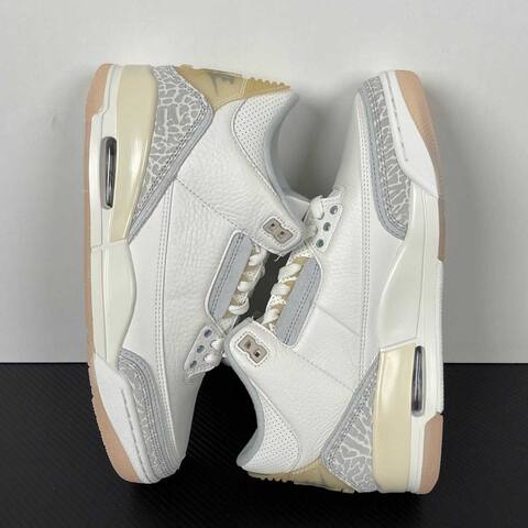 Jordan Air Jordan 3 Ivory FJ9479-100 White Grey Cream Gum Basketball Shoe BS-87346