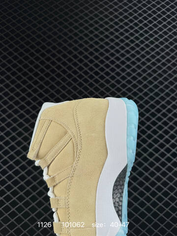 Jordan Air Jordan 11 Retro H-Town Beige White Light Blue Black 40-47 Basketball Shoe - Men s BS-80181