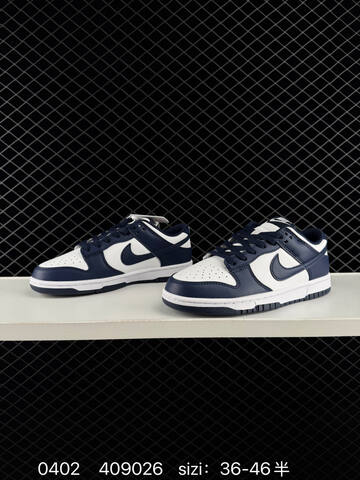 Nike Dunk Low White Navy Blue EU 36-46 Skate - Unisex BS-72336