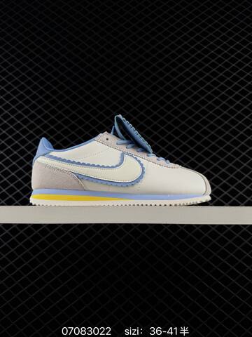 Nike Cortez Sail Light Blue Grey Yellow EU 36-41 Lifestyle - Unisex (BS-70352)