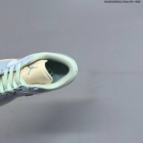 Jordan Air Jordan 1 Low Light Blue White Mint Green Cream 36 45 Casual - Unisex (BS-66211)