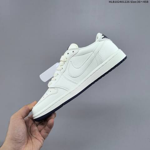 Nike Air Jordan 1 White Gray Purple 36 45 Lifestyle - Unisex (BS-67268)