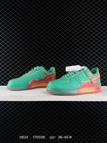Nike Air Force 1 07 Low IB6834 Green Red Orange Yellow EU 36-45 Sneaker - Unisex (BS-70622)