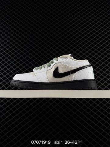 Jordan Air Jordan 1 Low White Beige Light Green Black Red EU 36-46 Lifestyle - Unisex (BS-70367)