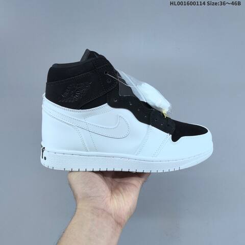 Jordan Air Jordan 1 Retro High Black White 36 46 Basketball - Unisex (BS-66978)