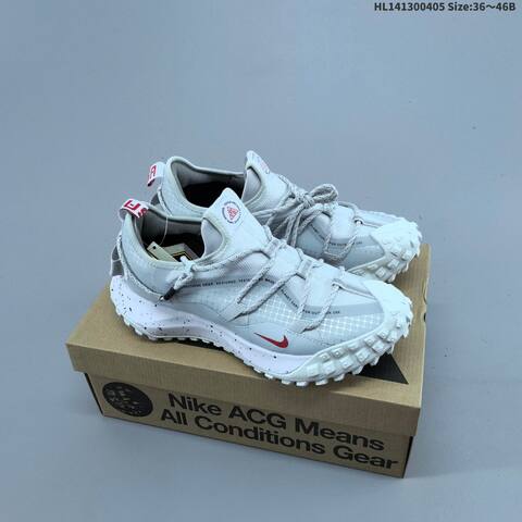 Nike ACG Mountain Fly Low GORE TEX Black Grey White Red EU 36-46 Trail Shoe - Unisex BS-60920
