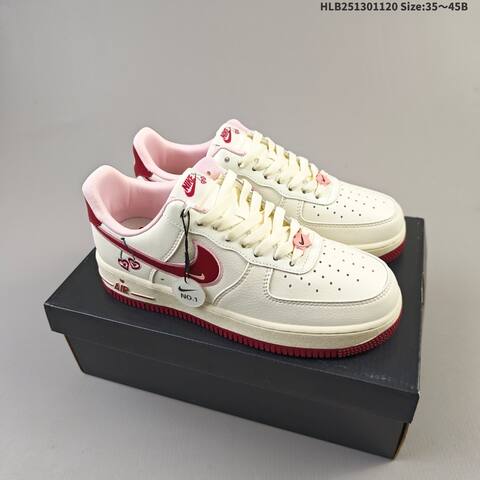 Nike Air Force 1 07 Low White Light Blue Pink Off White Red EU 35 45 Skate Shoe EU 35-45 - Unisex BS-63386