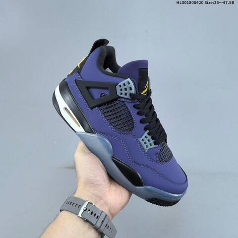 Jordan Air Jordan 4 Retro OG Imperial Purple Black Grey EU 36-47 5 Basketball - Unisex BS-66117