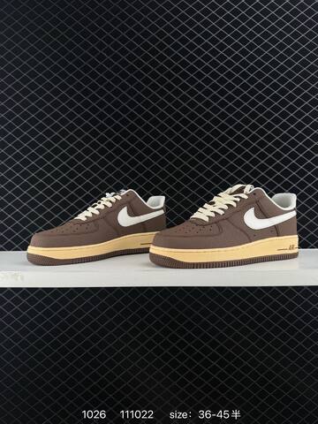 Nike Air Force 1 07 Brown White Cream EU 36-45 Lifestyle - Unisex (BS-74570)