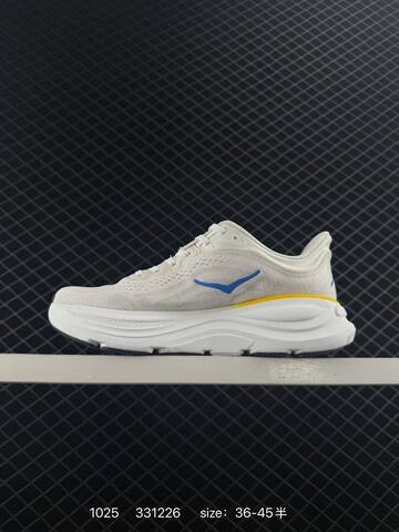 HOKA ONE ONE Bondi 9 White Blue Yellow Navy EU 36-45 Running Shoe Running Sneakers - Unisex (BS-86409)