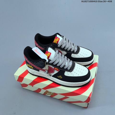Nike Air Force 1 07 Low Red White Black Yellow EU 36-45 Sneaker - Unisex BS-60652