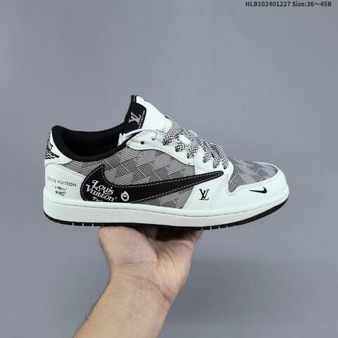 Jordan Air Jordan 1 Low White Black Grey EU 36-45 Casual - Unisex (BS-67236)