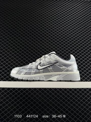 Nike P-6000 Silver Grey White Black 36-45 5 Running - Unisex (BS-74391)