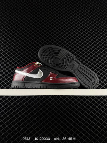 Nike SB Dunk Low Black Burgundy Silver White Brown EU 36-45 Skate - Unisex (BS-71484)