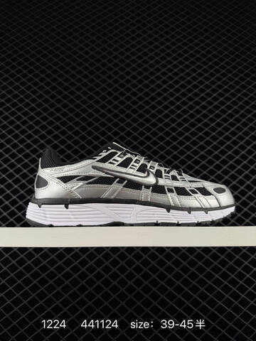 Nike P-6000 IF6199-002 Black Silver White Blue EU 39-45 5 Running - Unisex (BS-73523)
