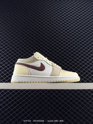 Jordan Air Jordan 1 Low Cream White Beige Brown EU 36-46 Sneaker - Unisex (BS-81071)